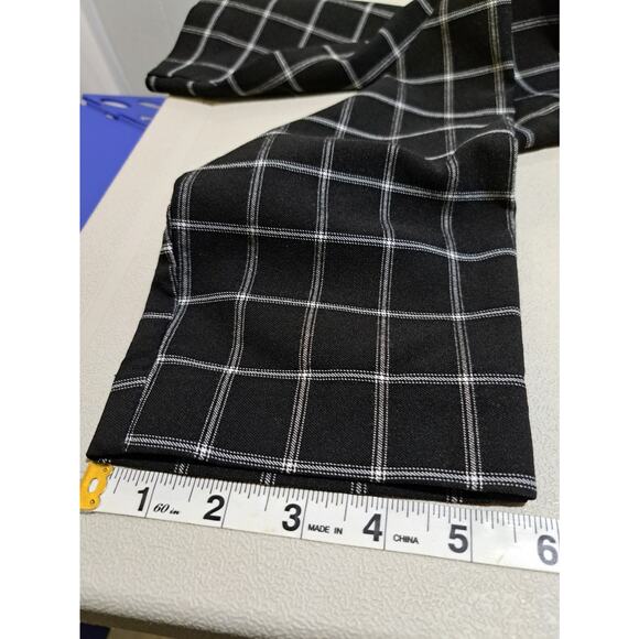 GAP Womens Slacks Size 10 Black White Grid Emo Whimsygoth Punk Glam - Picture 8 of 9